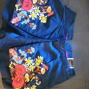 Anthropologie Embroidered Short/Skort size 4